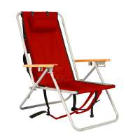 hot sale outdoor wooden  Mental backpack folding camping beachchair with storage bag