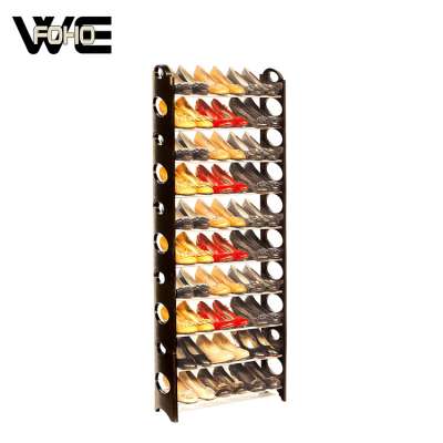 10 Tier portable shoe rack storage shelves organizer free standing and sturdy( FH-SR00610)