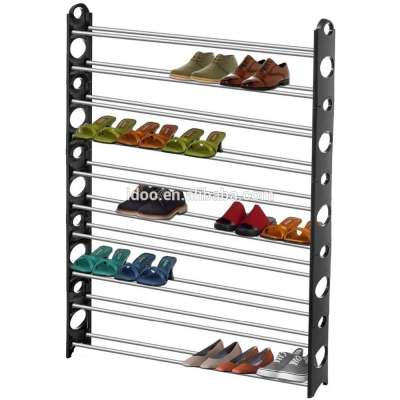 10 Layer 50 pairs Storage holders portable plastic shoe organizer cheap rack shoe