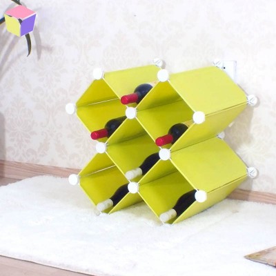 creative design modern wall mounted diy plastic wine rack