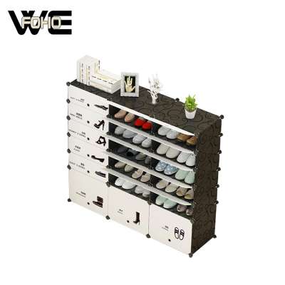 Multi-function simple household plastic shoe cabinet