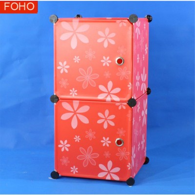 2 cubes pp plastic material storage mini cubes cabinets (FH-AL009-2)